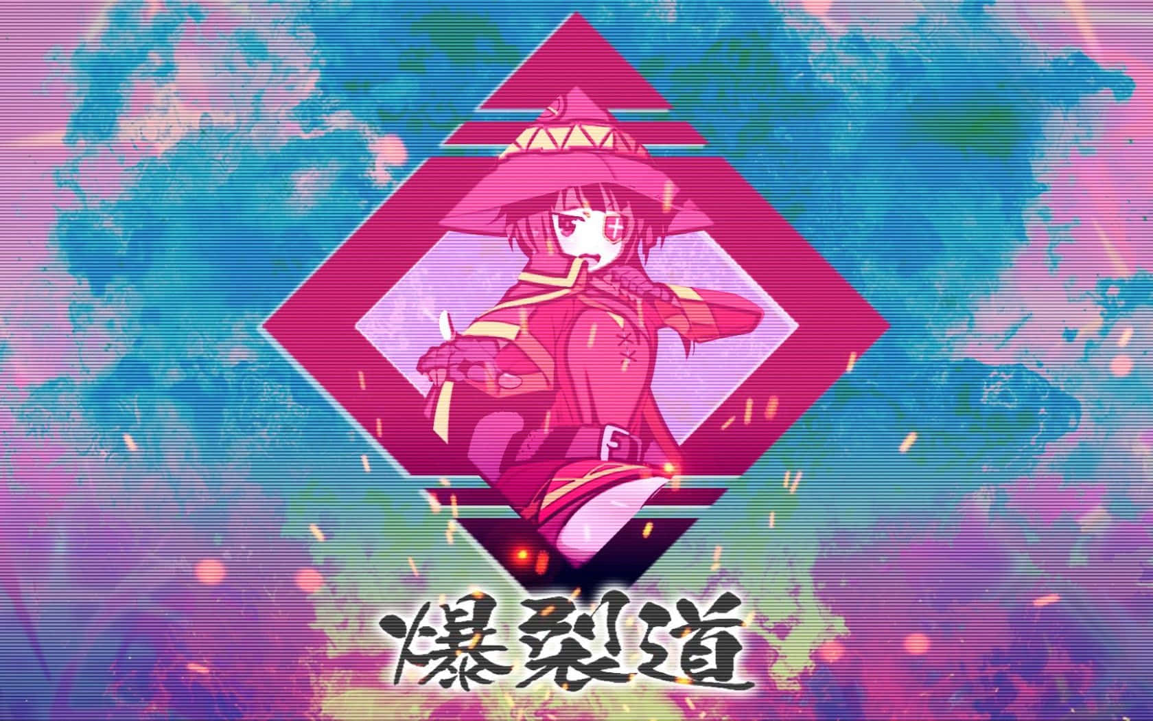 A Colorful And Bright Scene Of An Anime Character With A Bubblegum Smile Shows A Cutesy And Aesthetic Desktop Wallpaper. Wallpaper