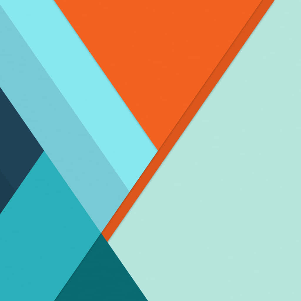 A Colorful Background With A Blue, Orange And Green Color Scheme Wallpaper