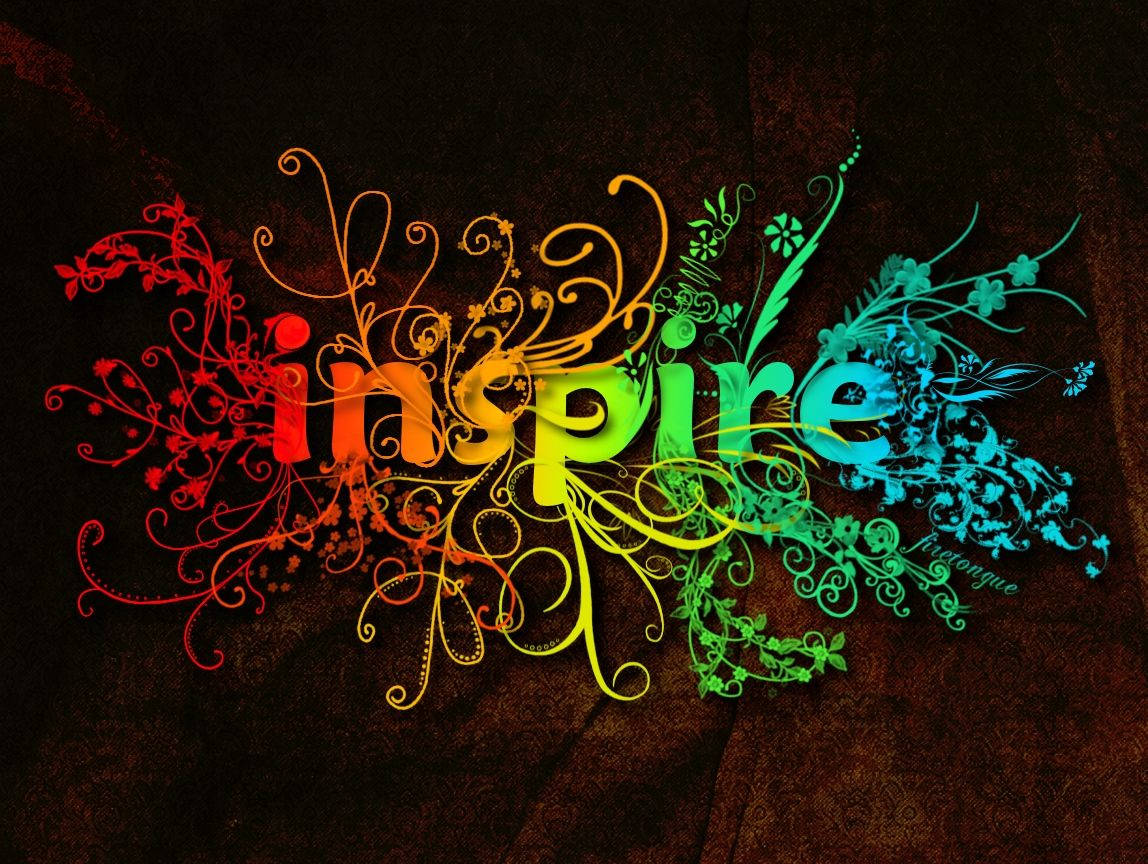 A Colorful Background With The Word Inspire Wallpaper