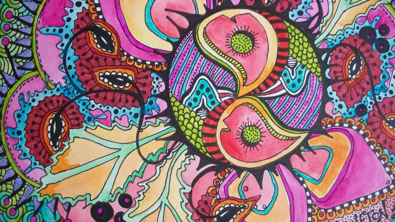 A Colorful Explosion Of Peace And Love. Wallpaper
