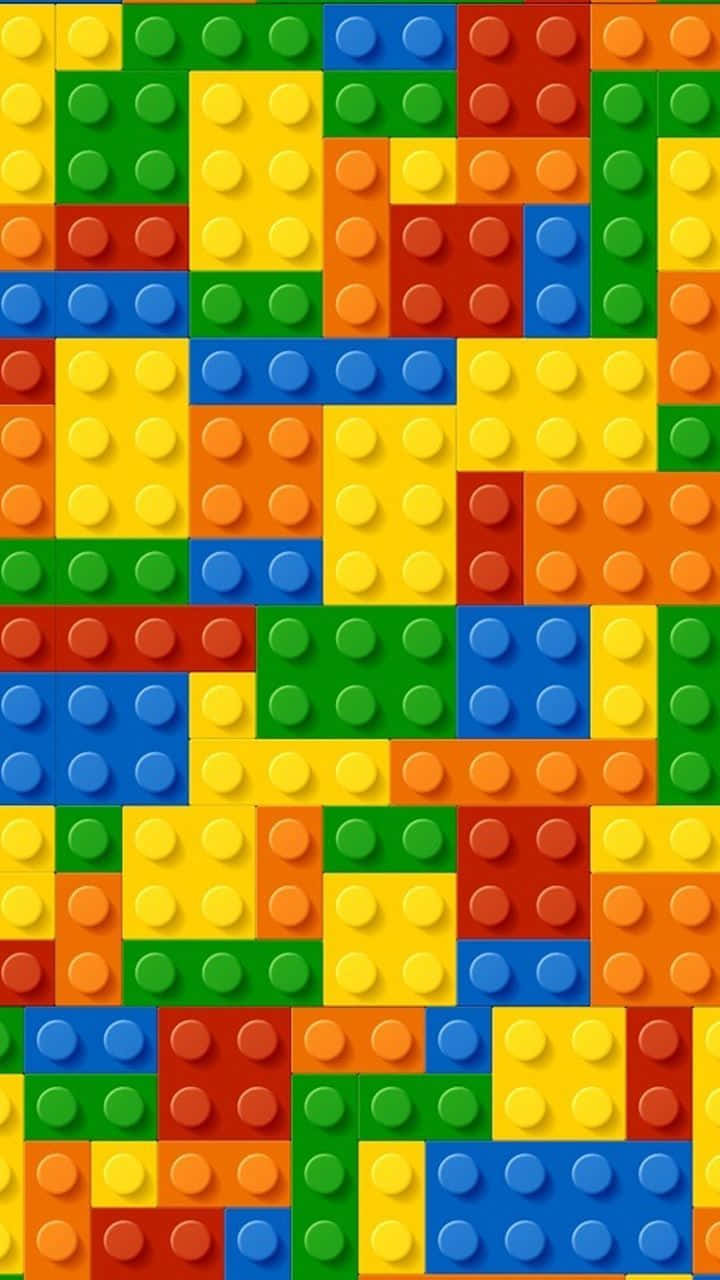 A Colorful Lego Brick Pattern Wallpaper