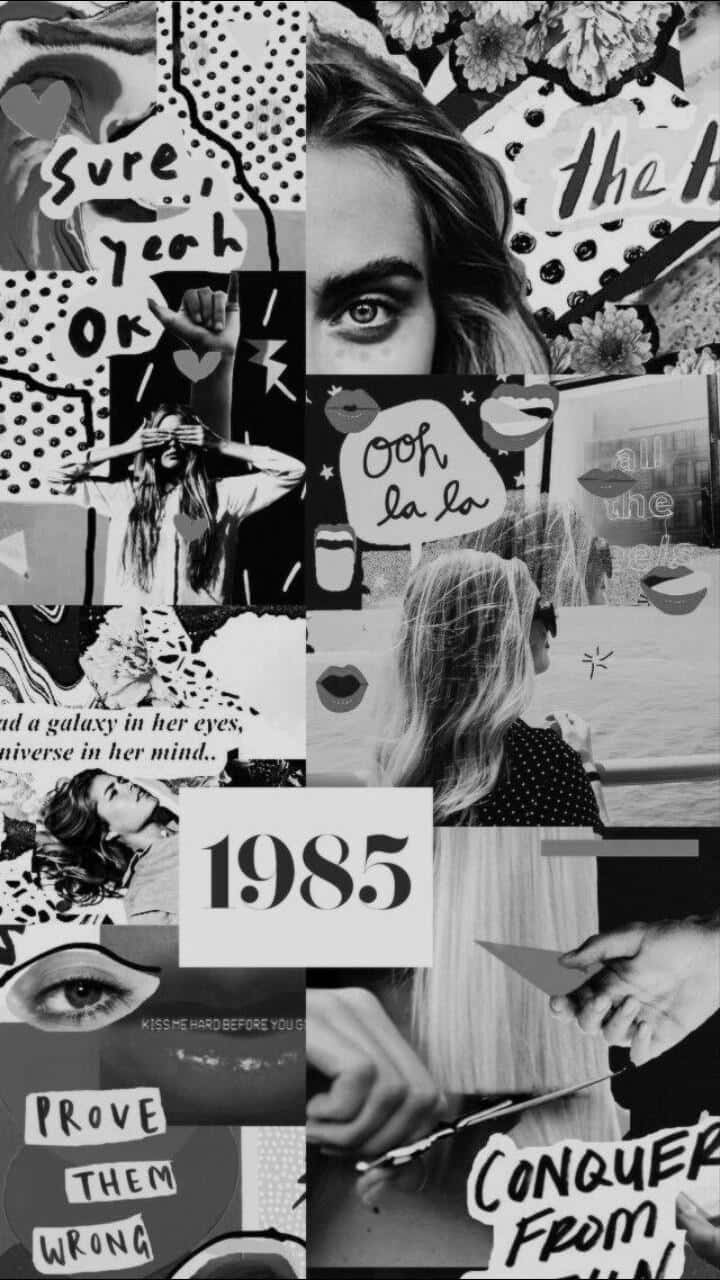 A Creative Black And White Collage Wallpaper