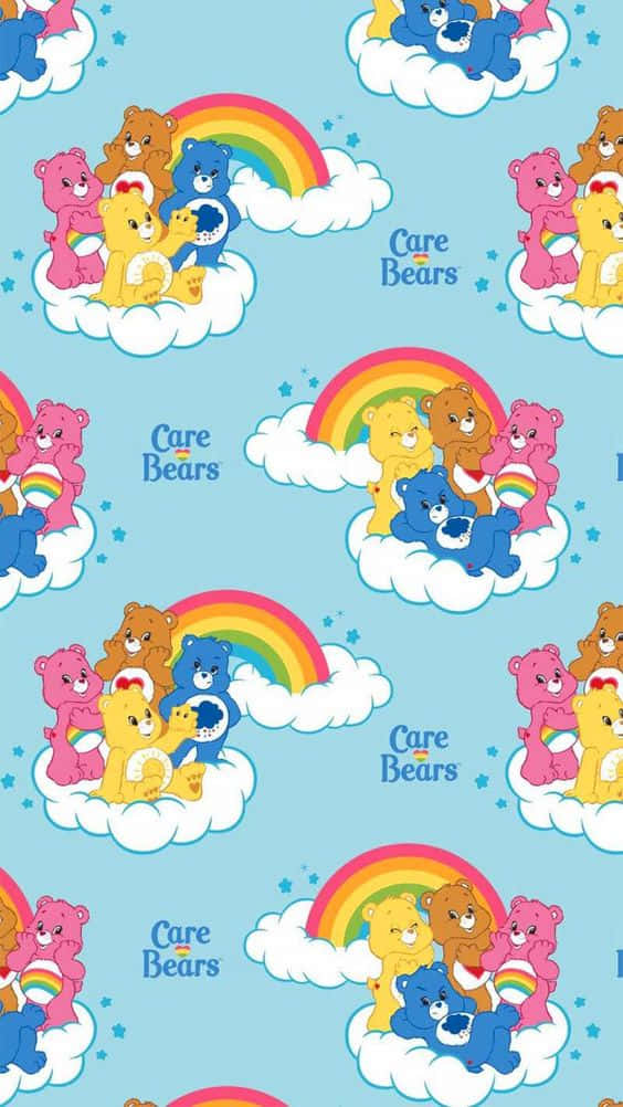 A Cute And Cuddly Care Bear In An Aesthetic Design Perfect For Spreading Love, Warmth And Positivity Wallpaper