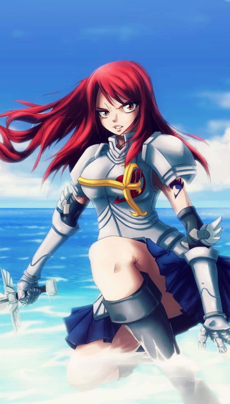 A Dynamic Warrior, Erza Scarlet Wallpaper