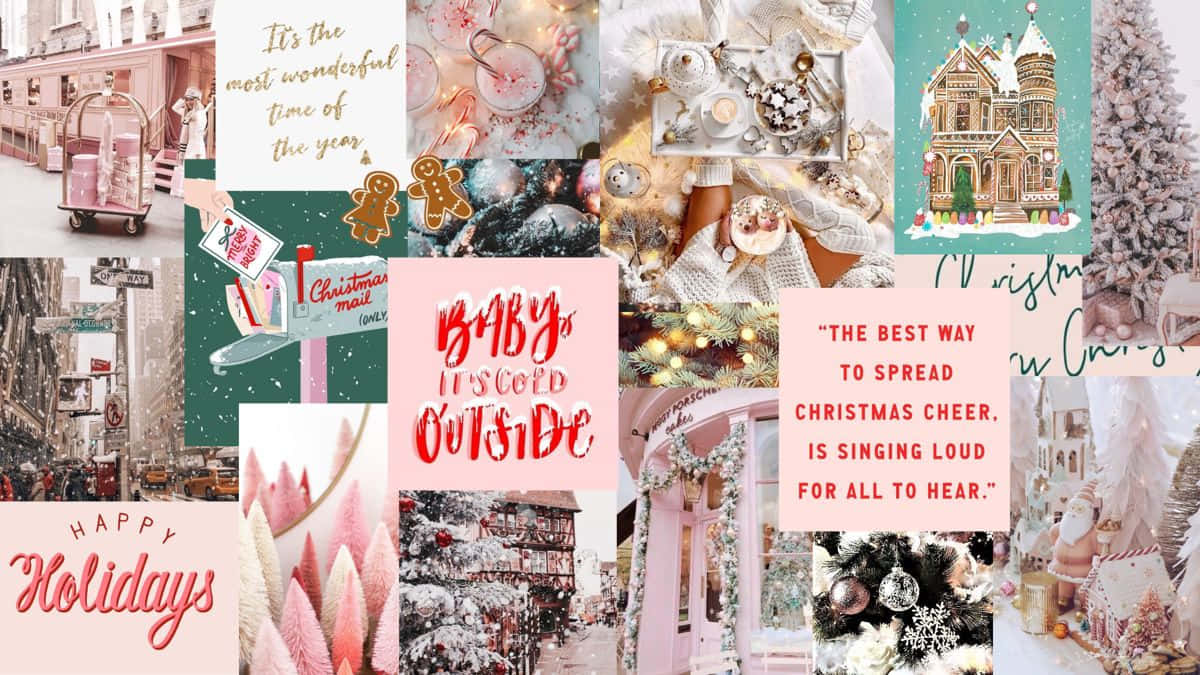 A Festive Christmas Collage For Your Laptop Wallpaper