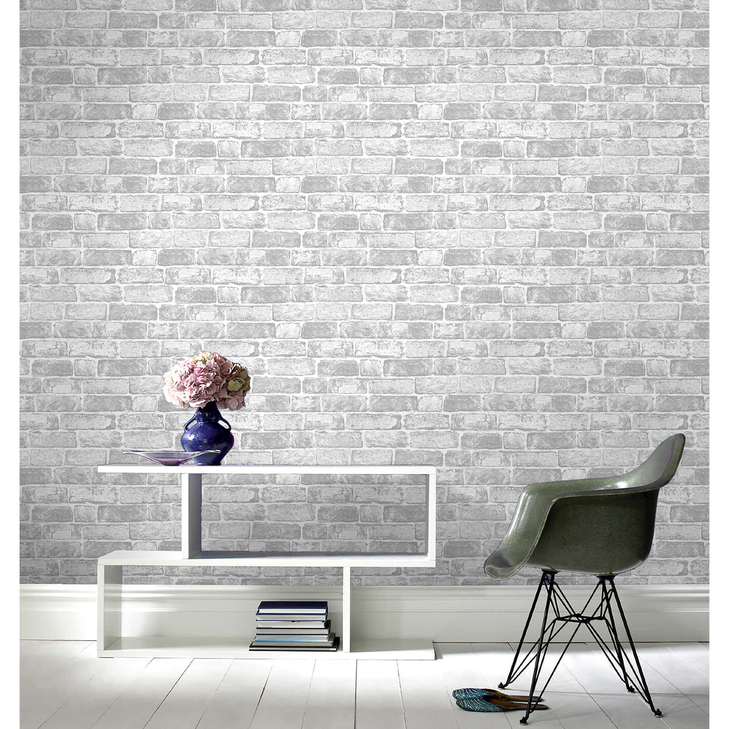 A Graceful Grey Modern Tulip Chair Wallpaper