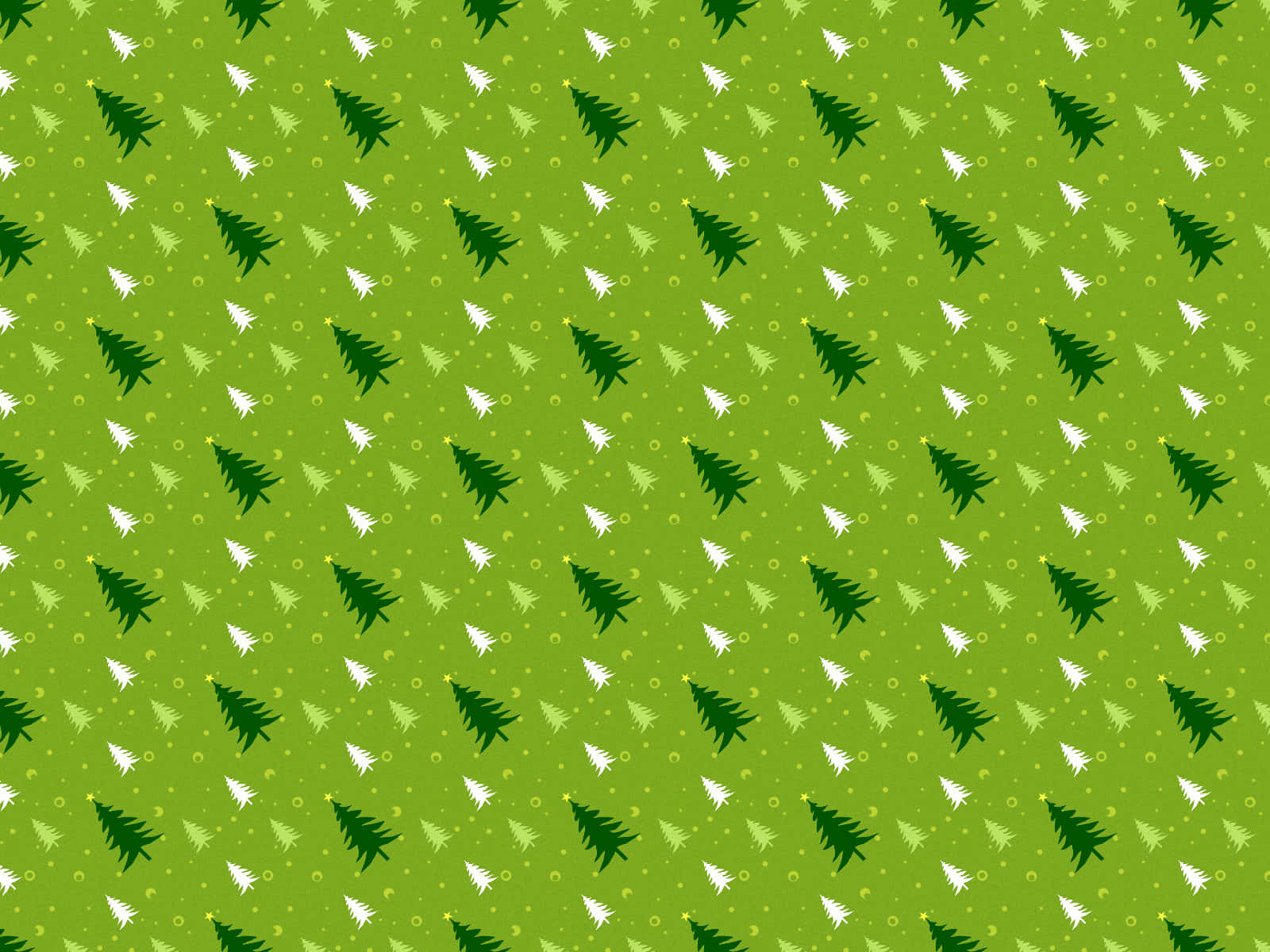 A Green Christmas Tree Pattern With White Dots Wallpaper