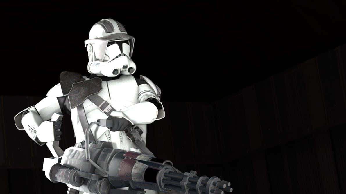 A Group Of Star Wars Clone Troopers Ready For Battle Wallpaper