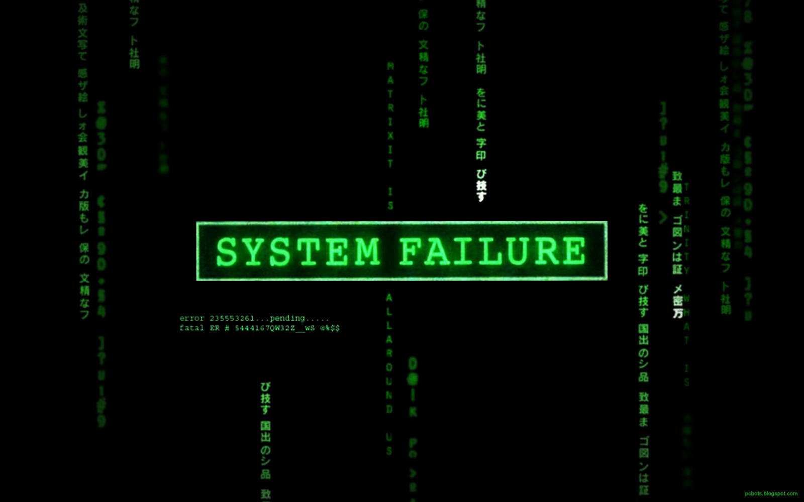 A Hacker Stands Undeterred By System Failure Wallpaper