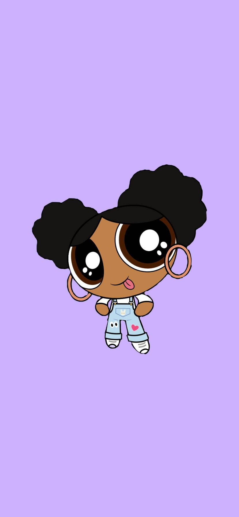 A Joyful Black Girl Cartoon Character Wallpaper