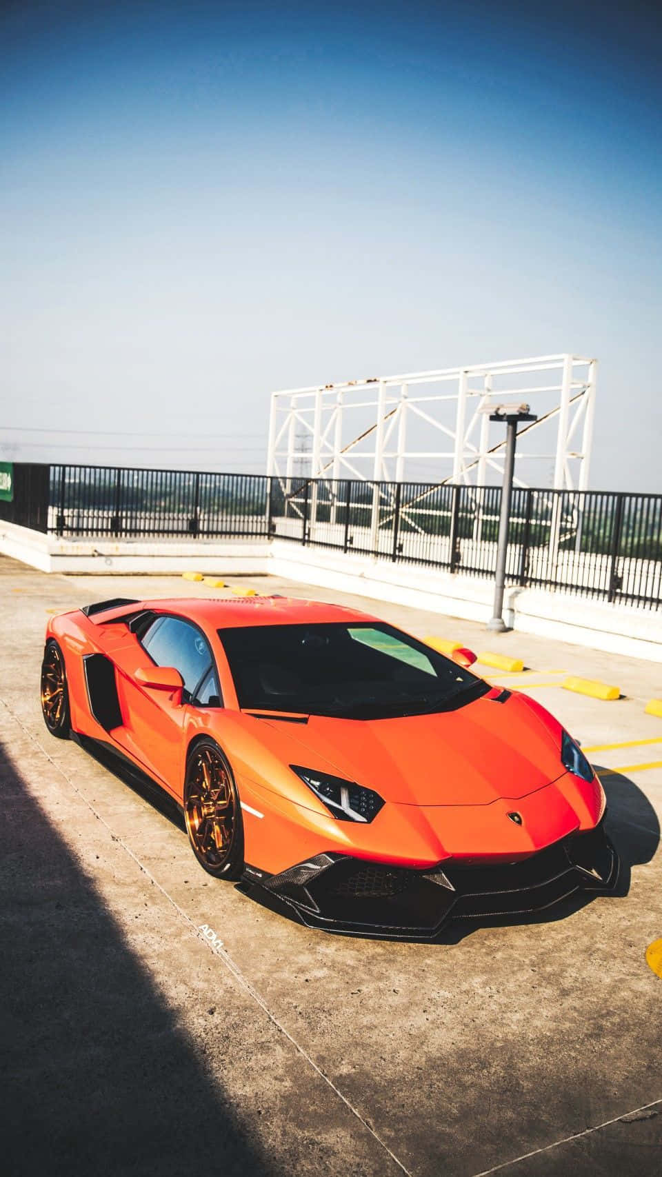 A Lamborghini Lb 650 Gt Supercar Parked In A Parking Lot Wallpaper