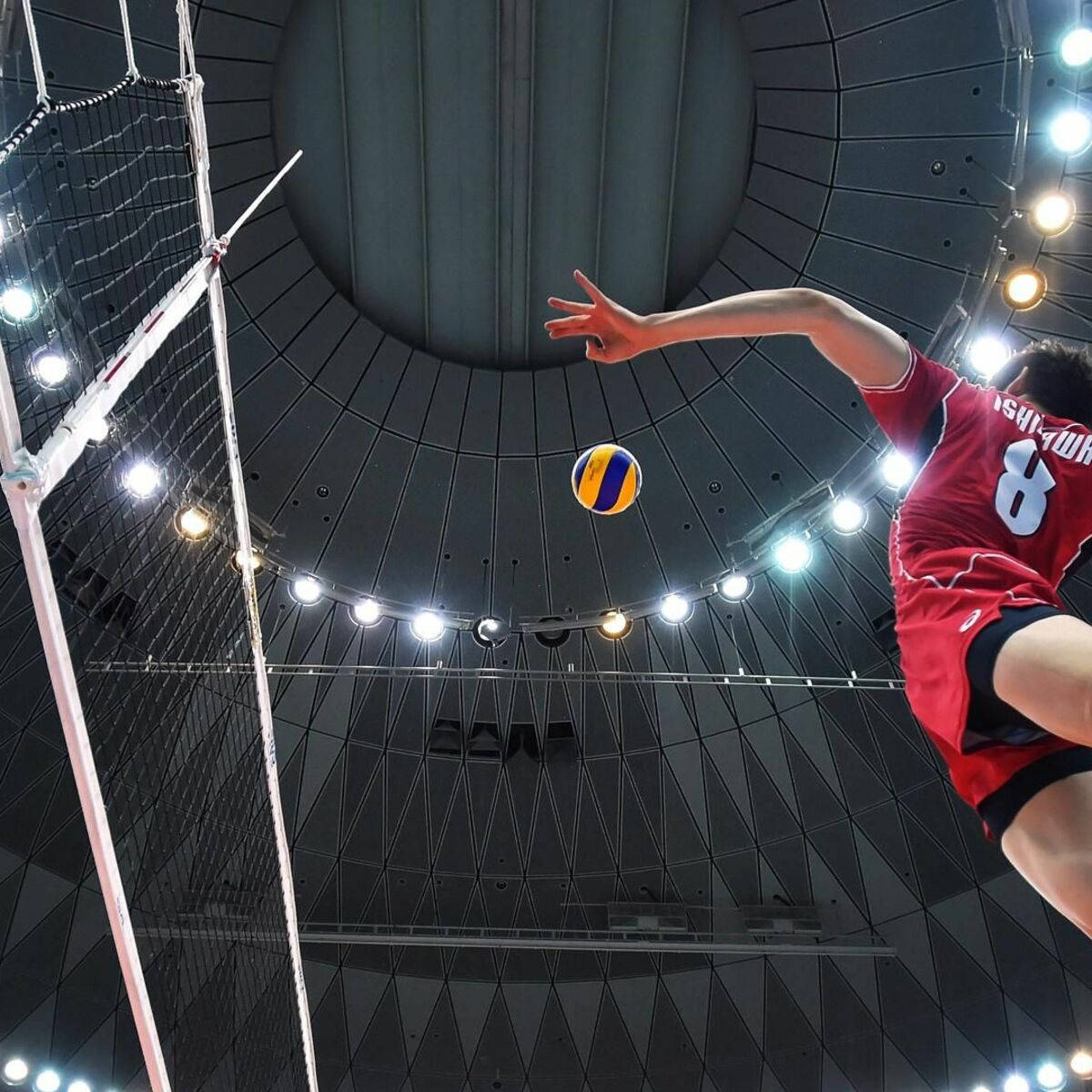 A Laptop Sits On The Court Surrounded By Volleyball Equipment Wallpaper