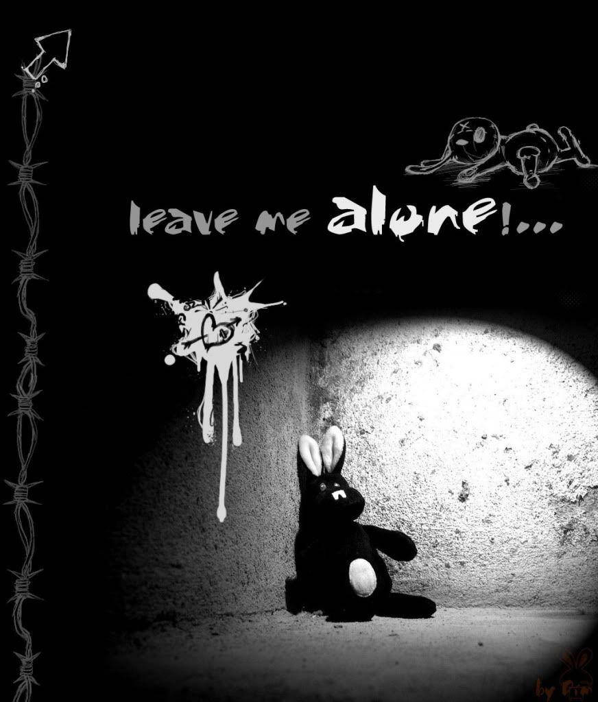 A Lonely Black Bunny Toy Seeking Solitude Wallpaper