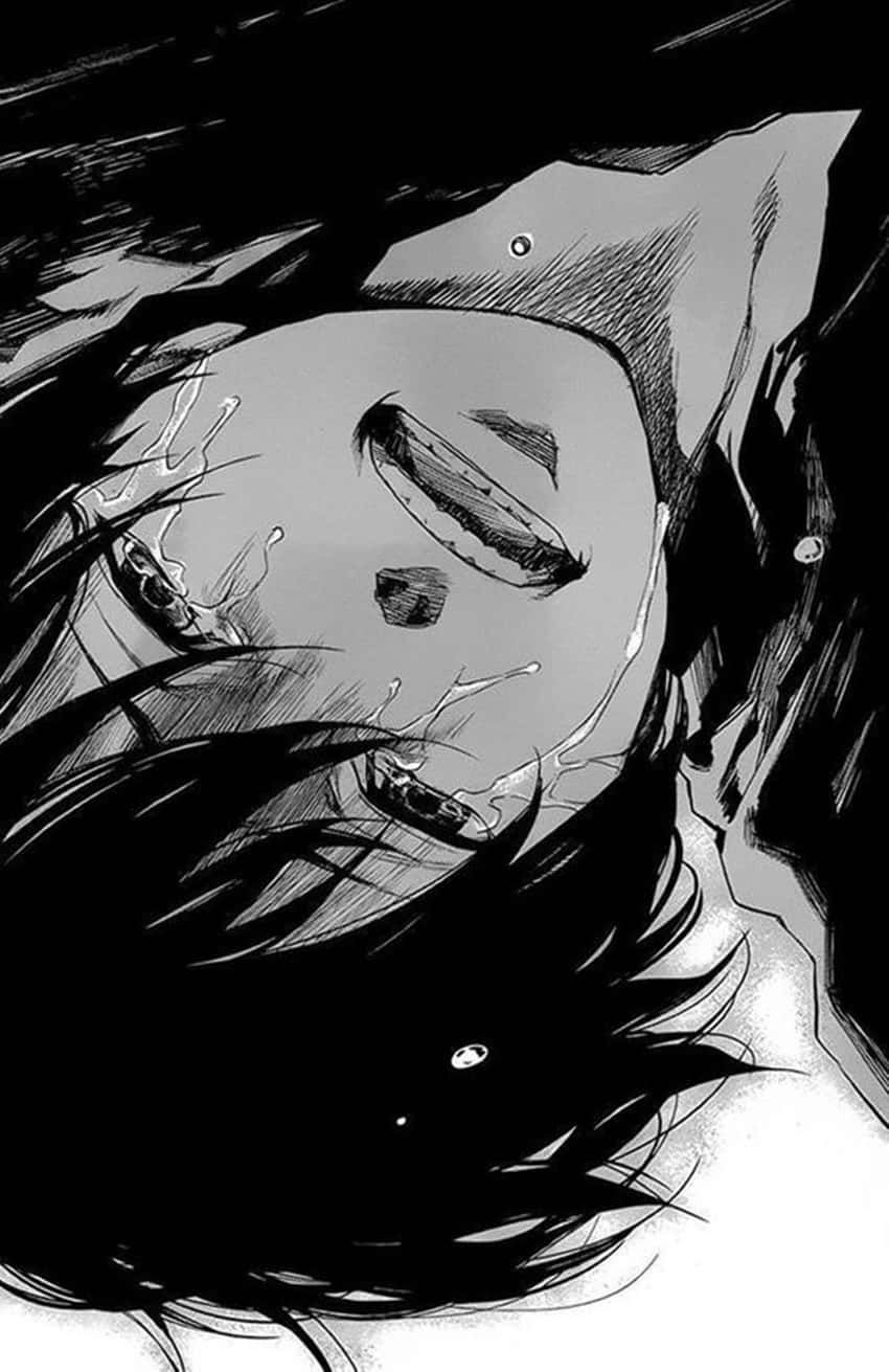 A Lonely Young Anime Boy, Disheartened By His Circumstances. Wallpaper