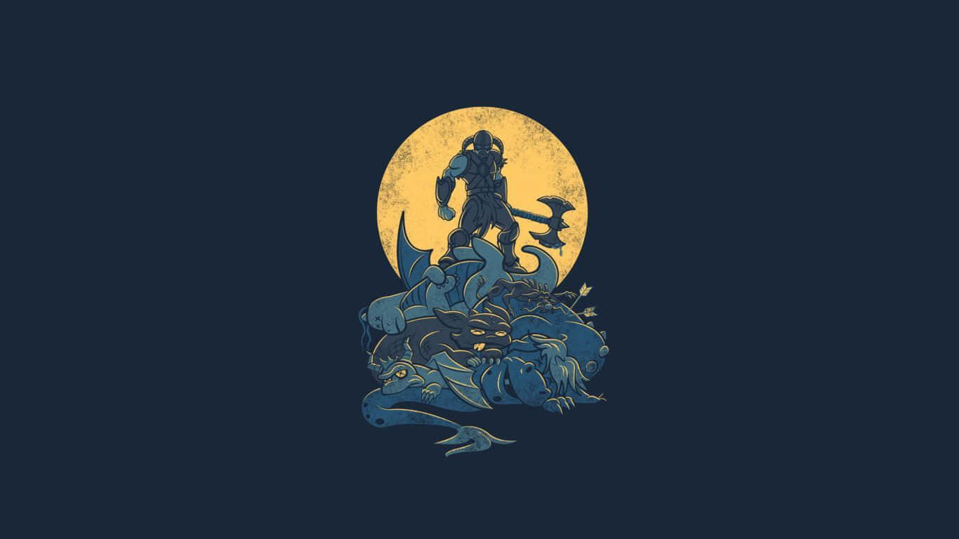 A Man Is Standing On Top Of A Mountain Wallpaper