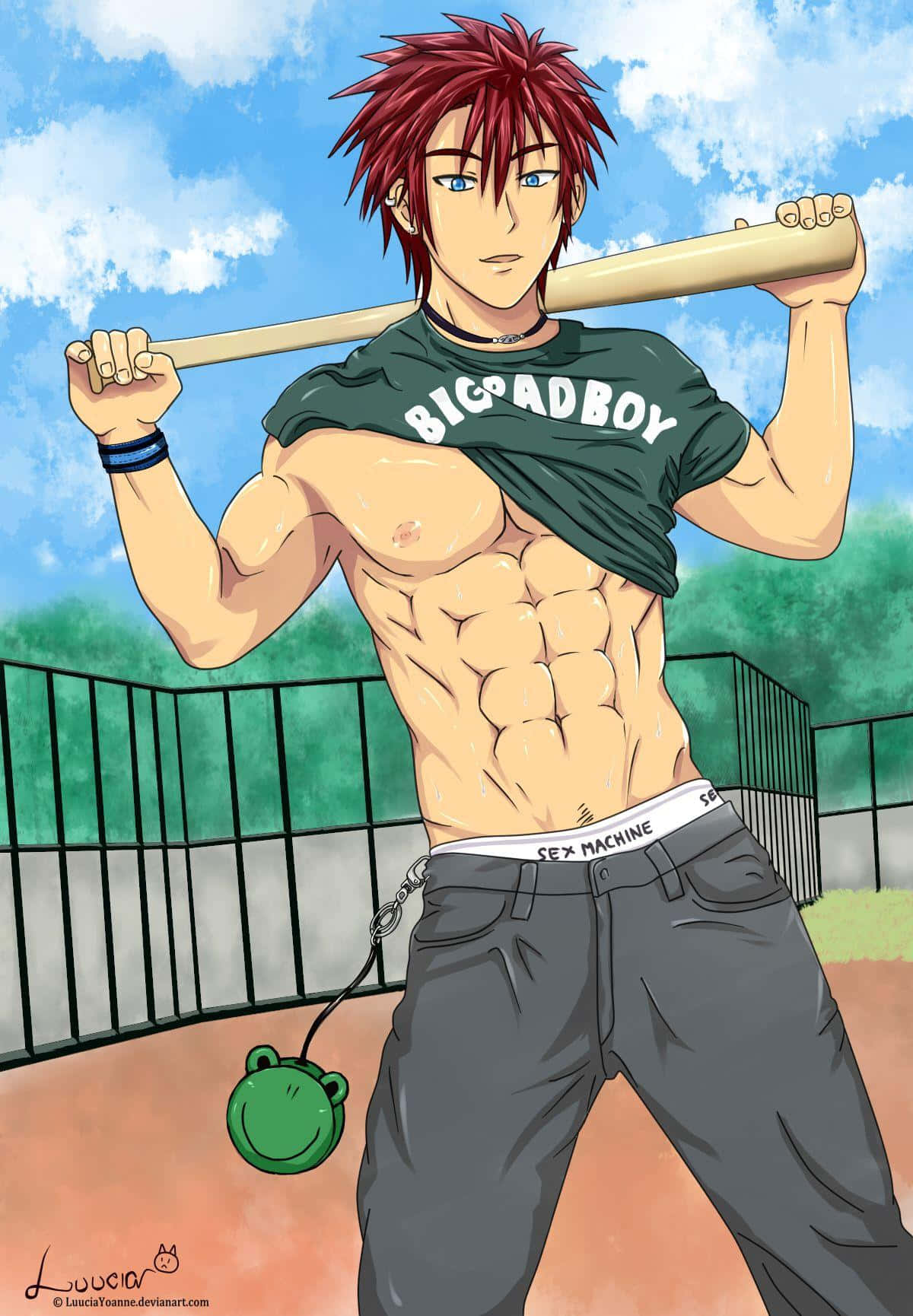 A Man With A Baseball Bat Wallpaper