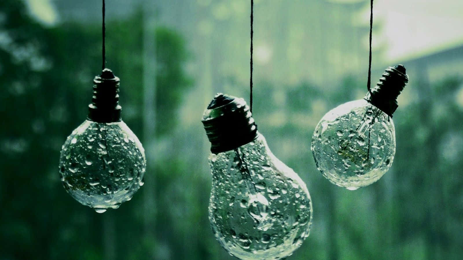 A Pensive Moment Taken In Under A Drizzling Sky Of Aesthetic Rain. Wallpaper