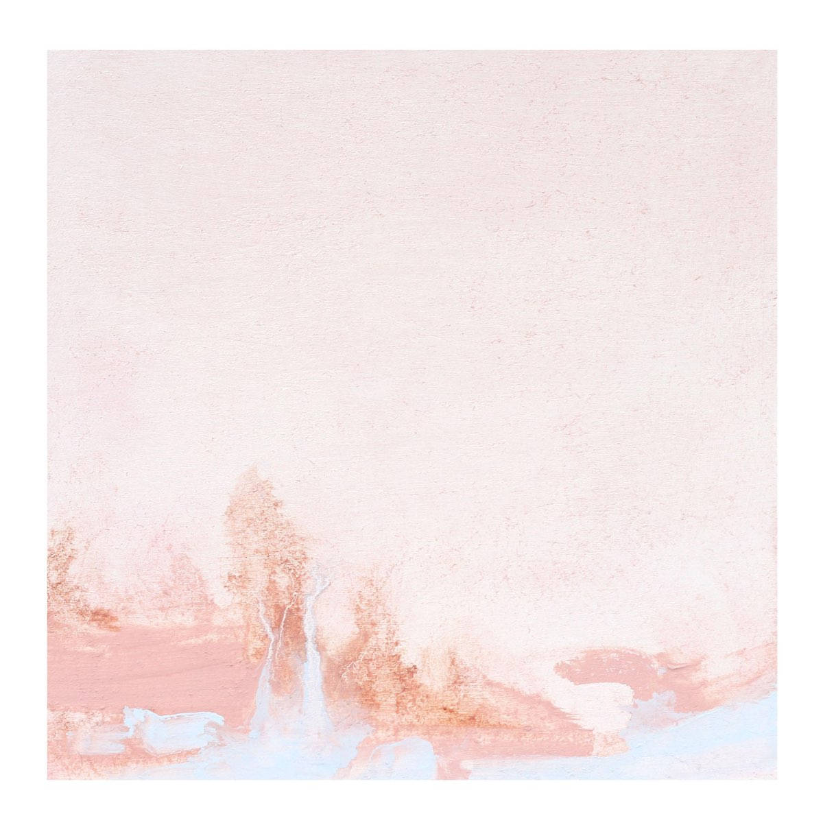 A Pink And Blue Painting With A White Background Wallpaper