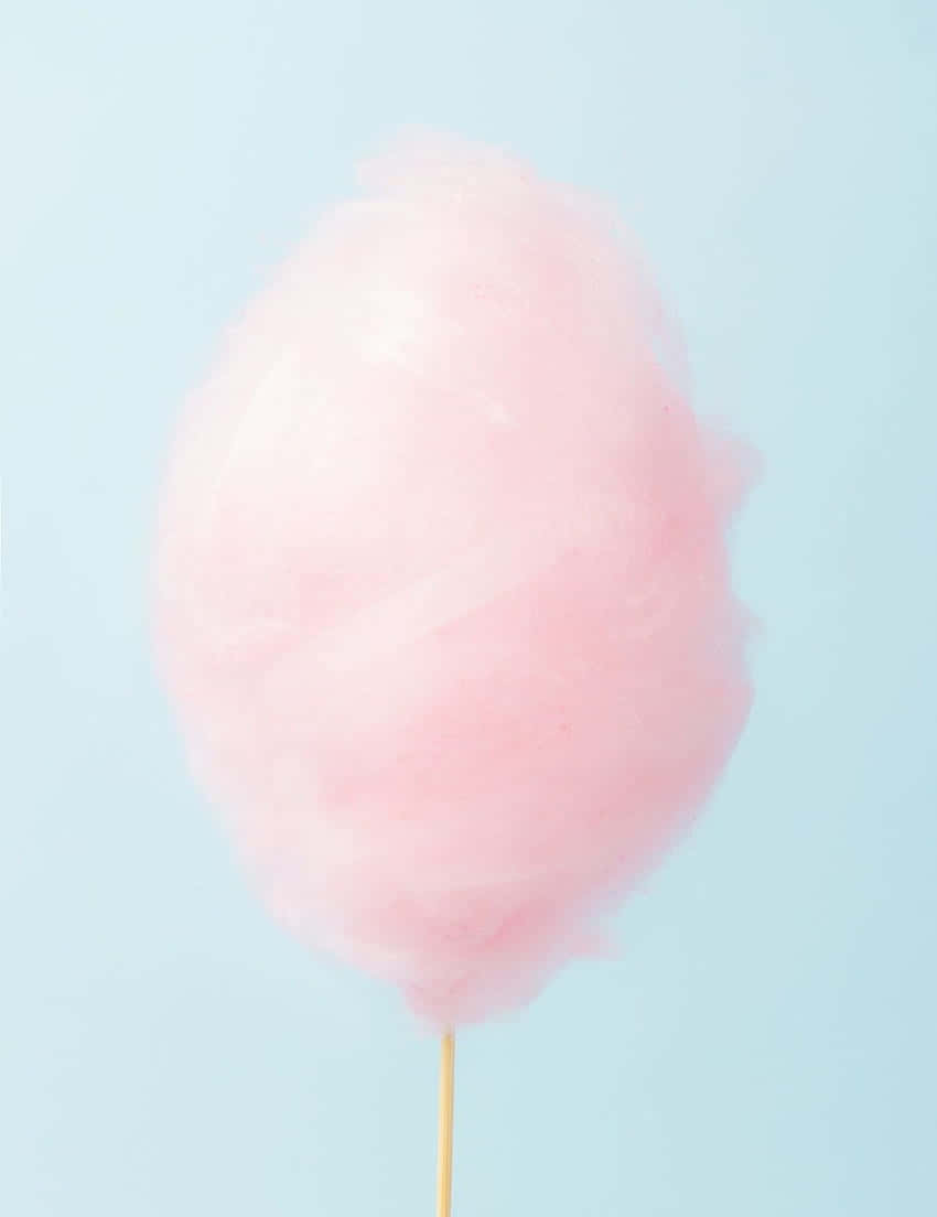 A Pink Cotton Candy On A Stick Wallpaper