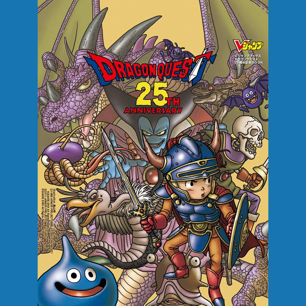 A Player Immerse In The World Of Dragon Quest On Their Iphone Wallpaper