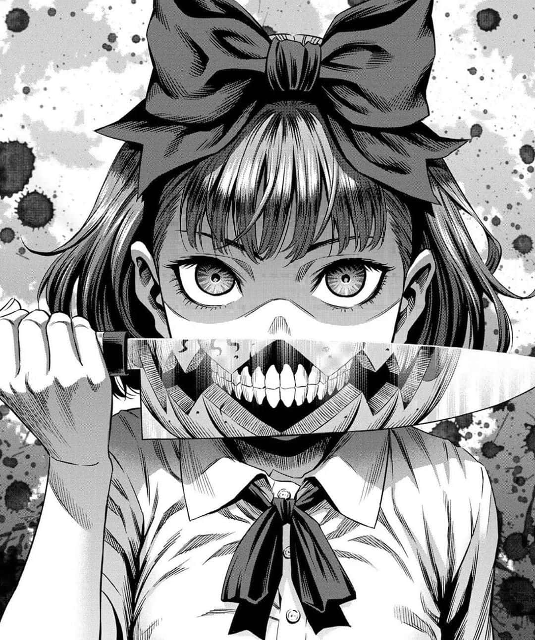 A Psycho Anime Girl Revealing Her True Nature Wallpaper