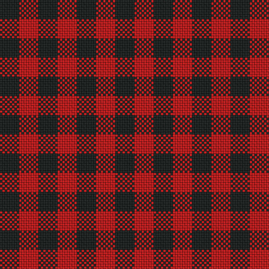 A Red And Black Plaid Fabric Wallpaper