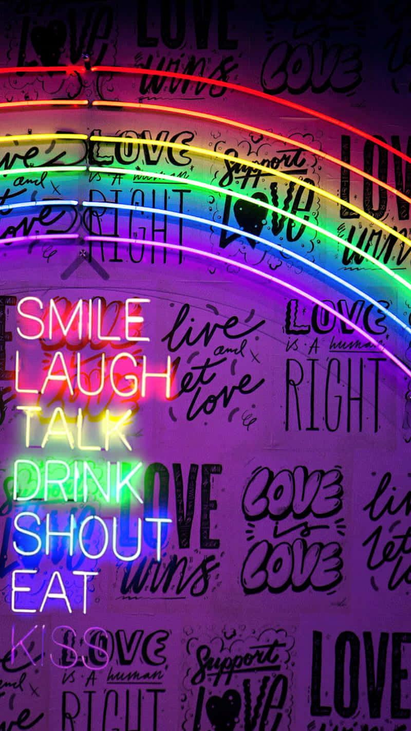 A Sleek Neon Aesthetic Smartphone Wallpaper