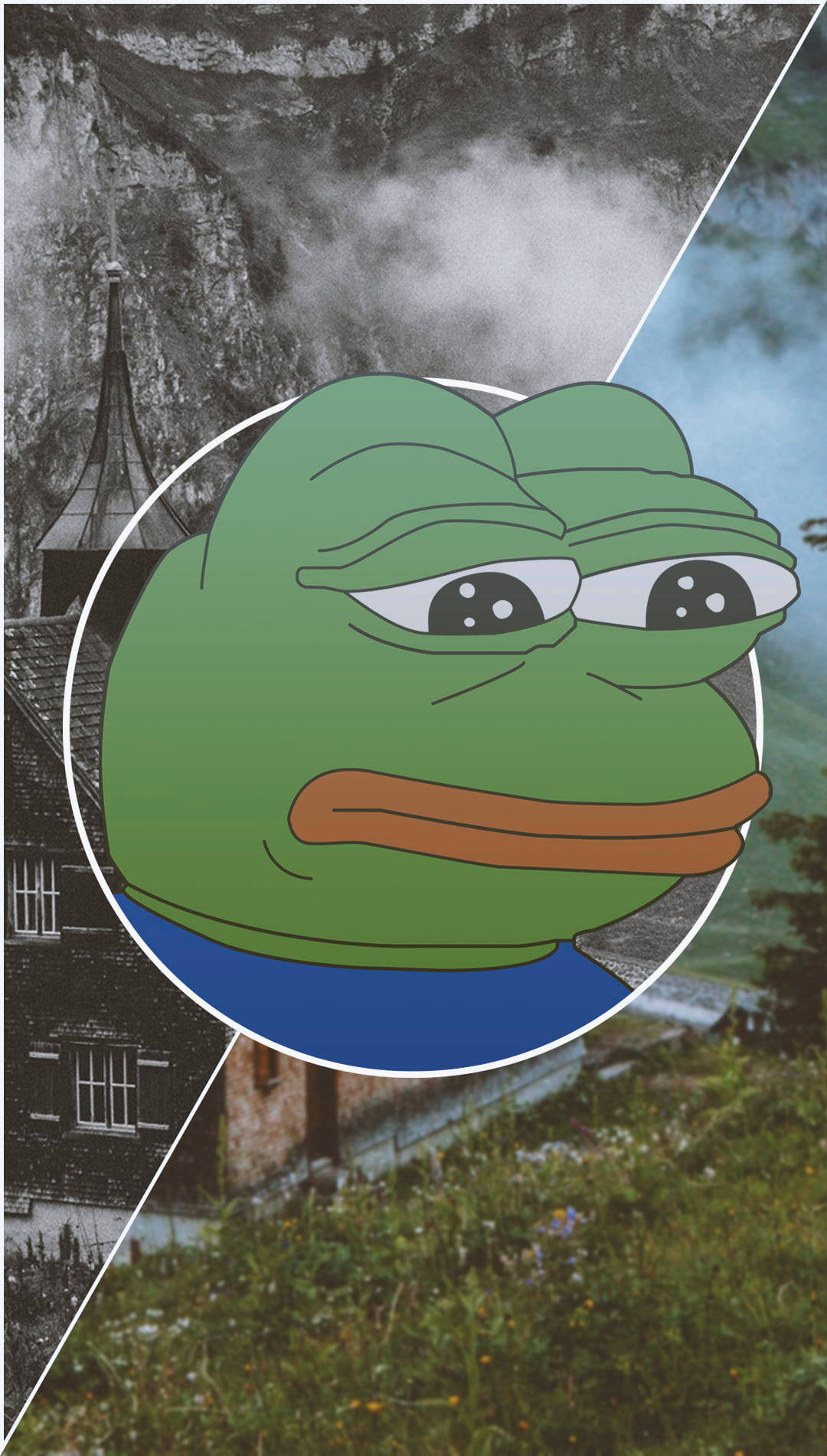 A Solemn Moment With Pepe - Expressing Emotions Through Memes Wallpaper