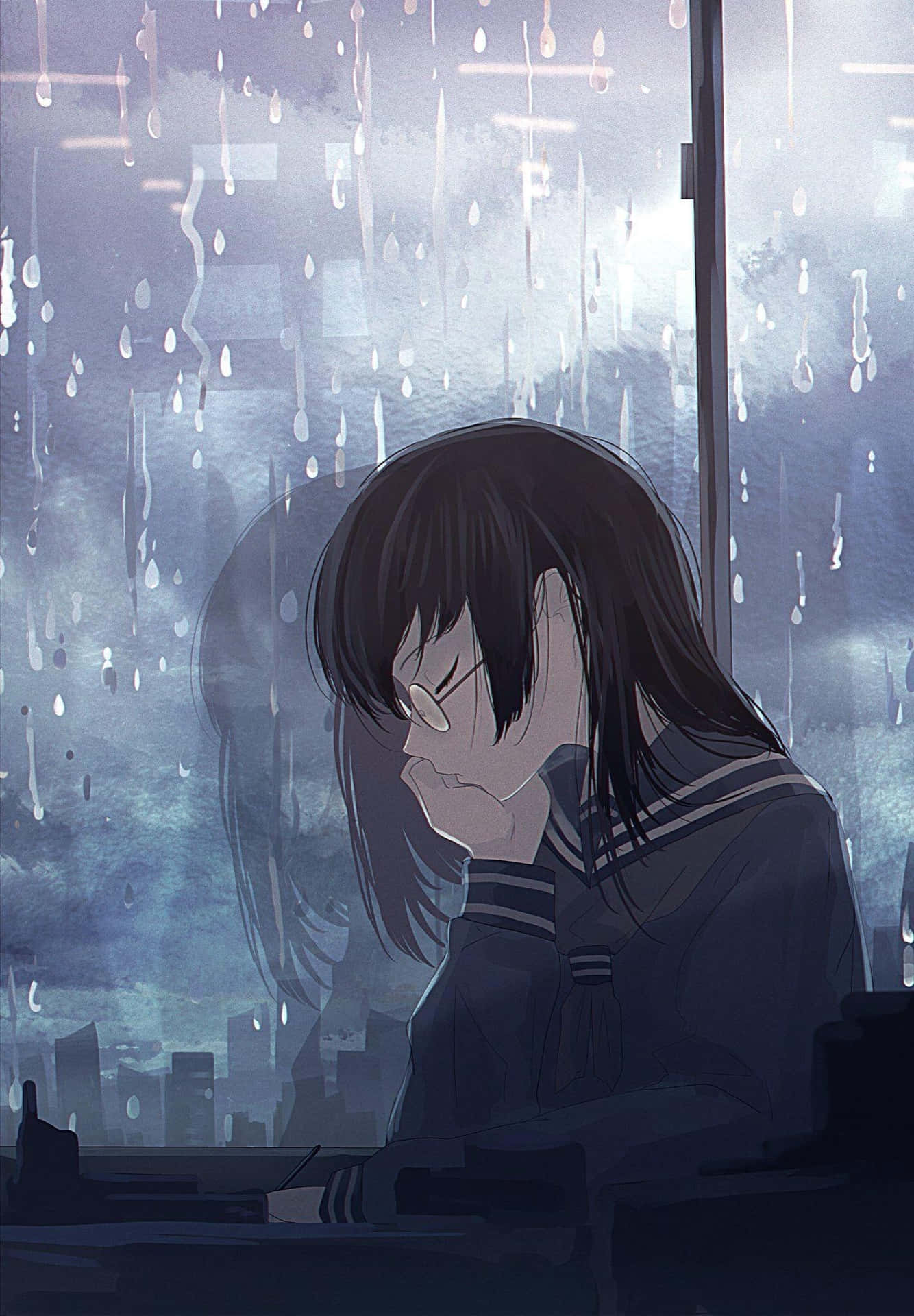 Download free A Somber Anime Character Deep In Thought Wallpaper -  MrWallpaper.com