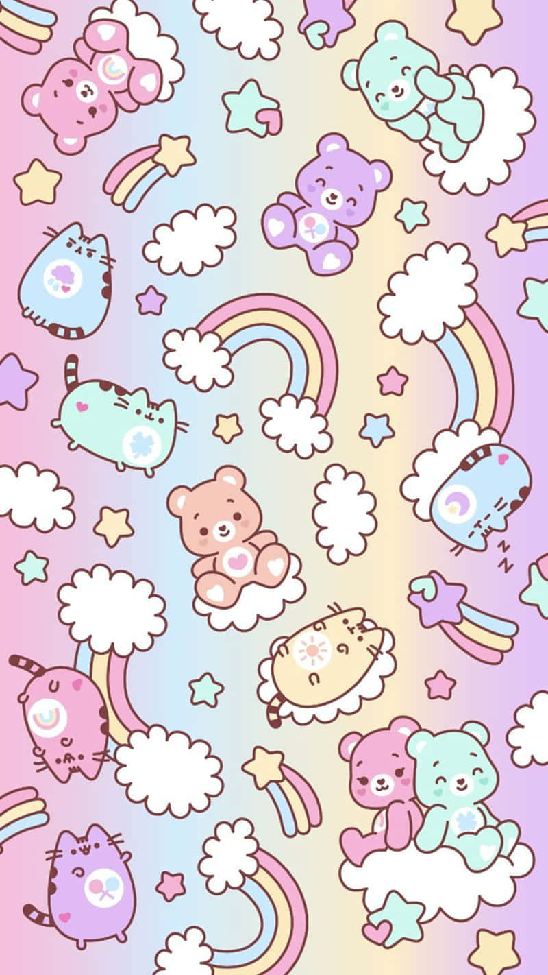 A Sprinkle Of Joy And Good Vibes - A Cute Rainbow Of Pastels. Wallpaper
