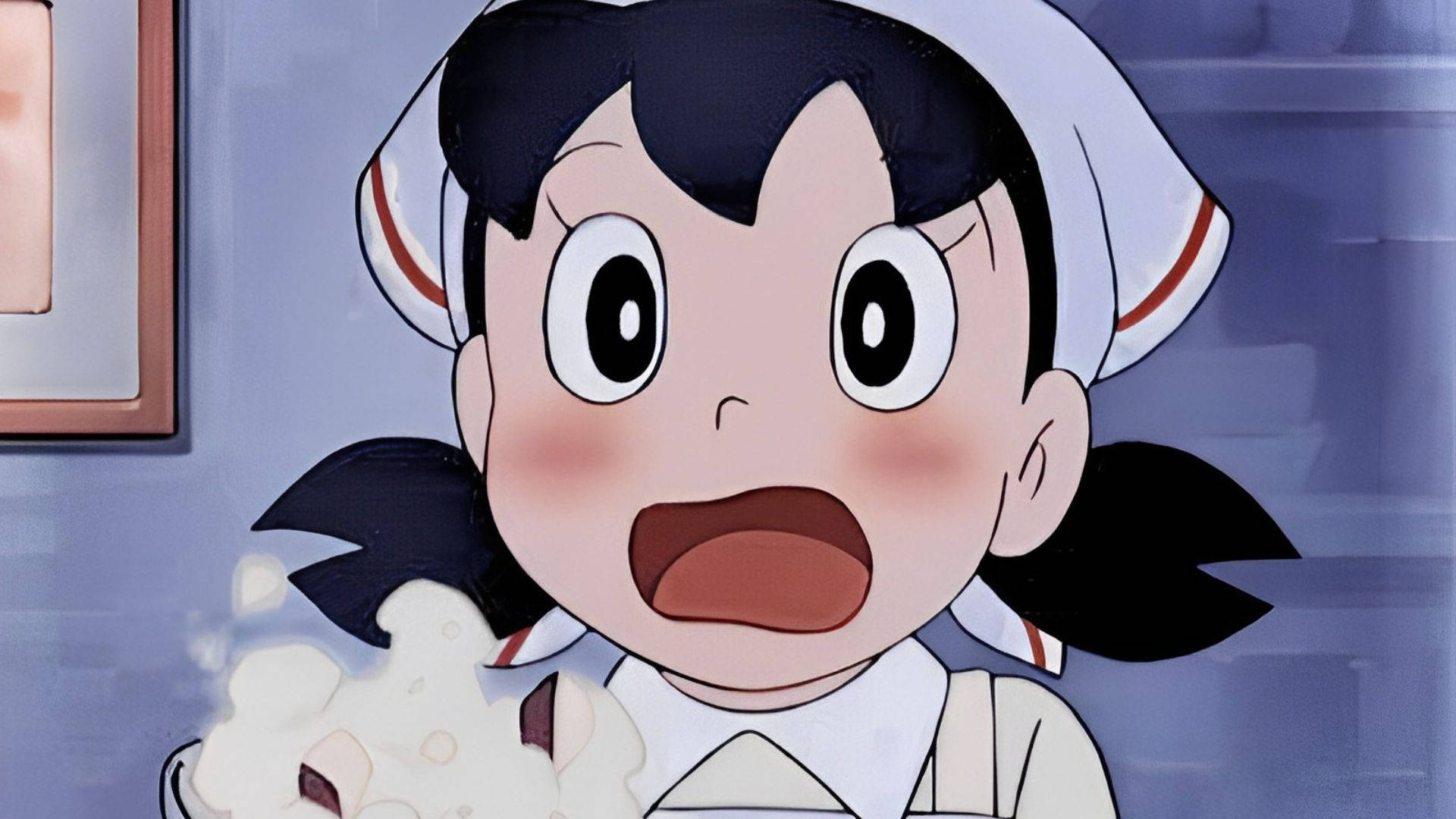 Download free A Surprised Shizuka From Doraemon At Work Wallpaper -  MrWallpaper.com