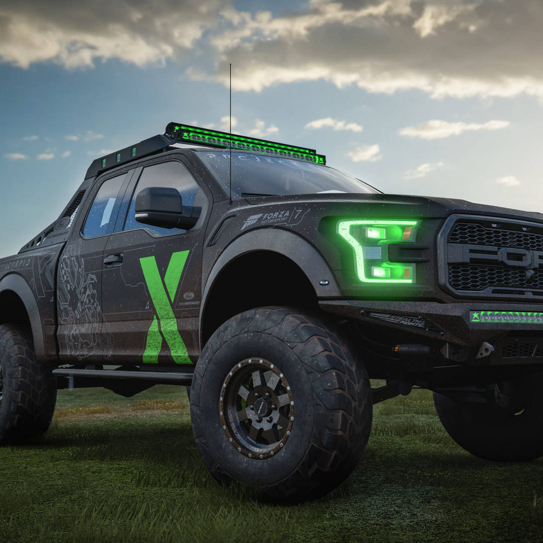 A Thrilling Blend Of Gaming And Automotive Power: Xbox Ford Raptor Wallpaper