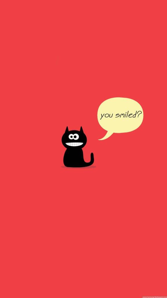 A Tiny Black Cat With A Cute Smile Wallpaper