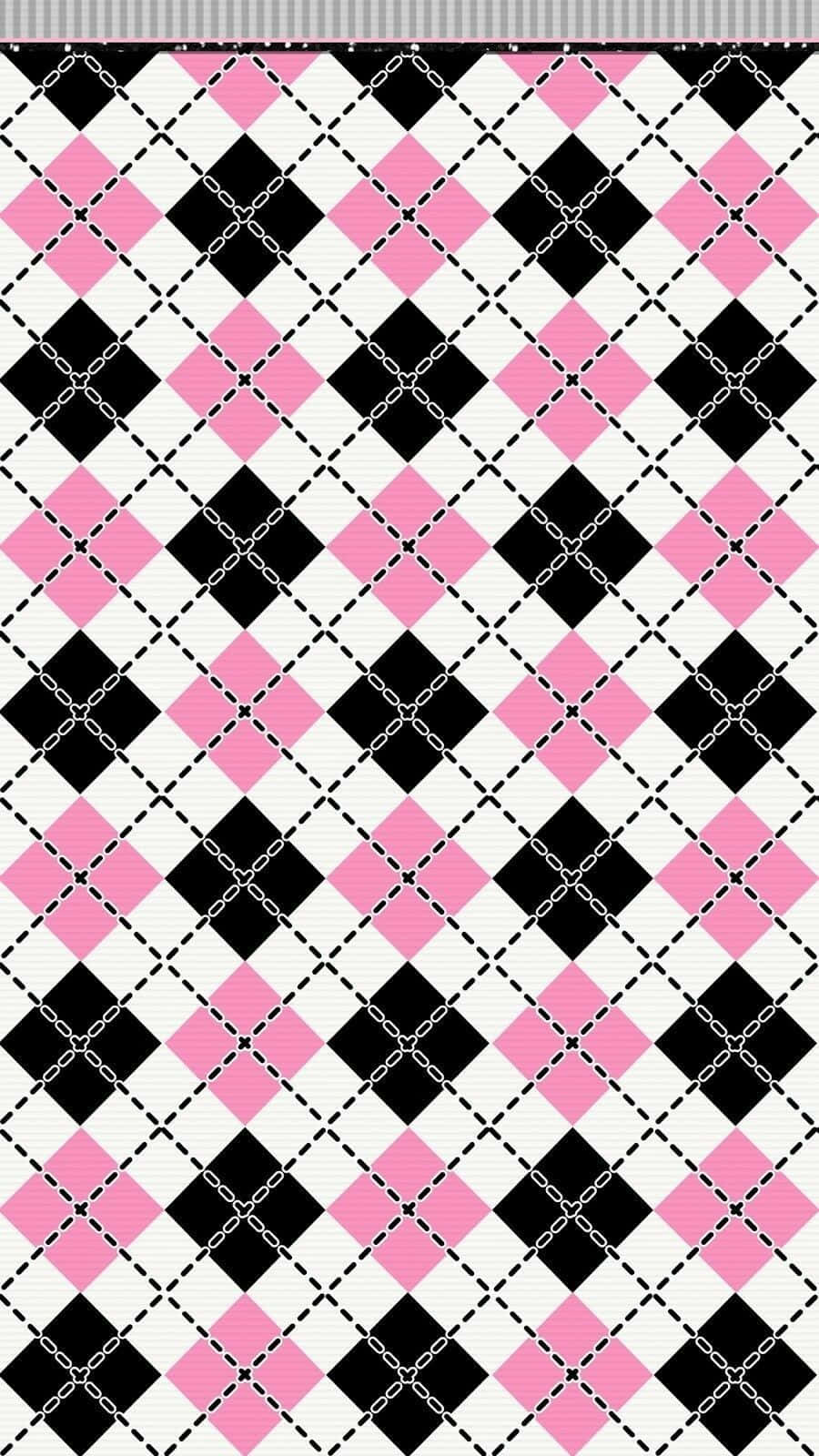 A Vibrant And Bold Combination Of Pink, Black And White Wallpaper