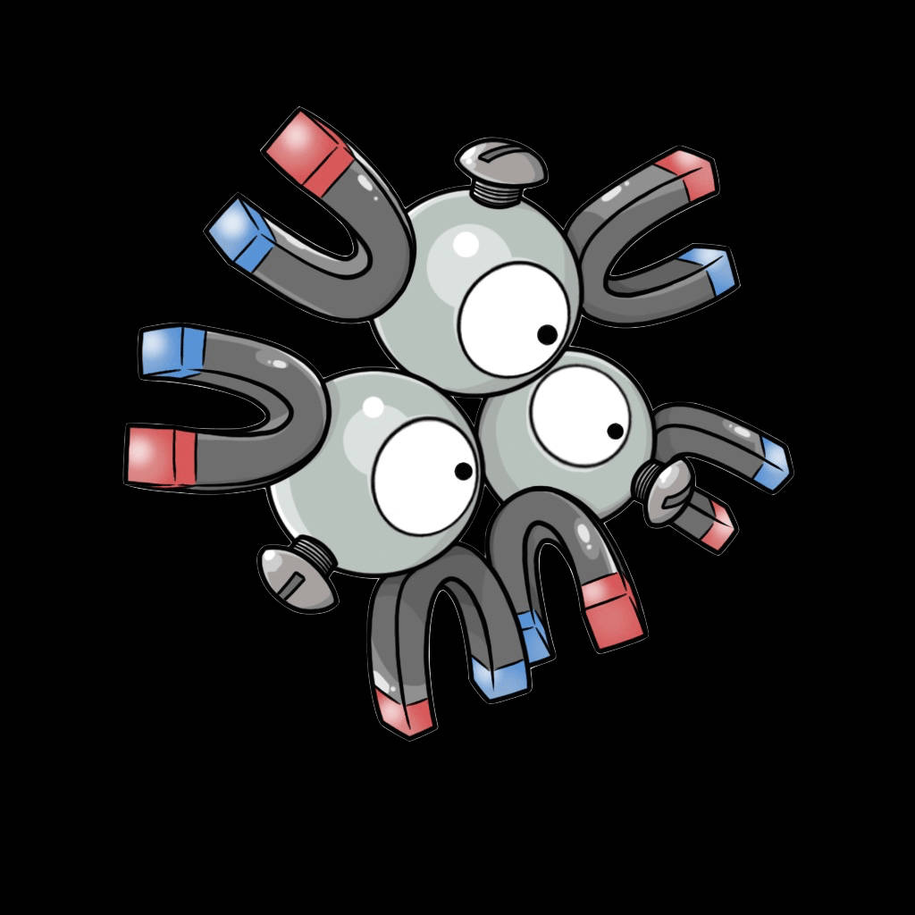 A Vibrant Portrayal Of Magneton - The Mythic Electric Pokemon Wallpaper