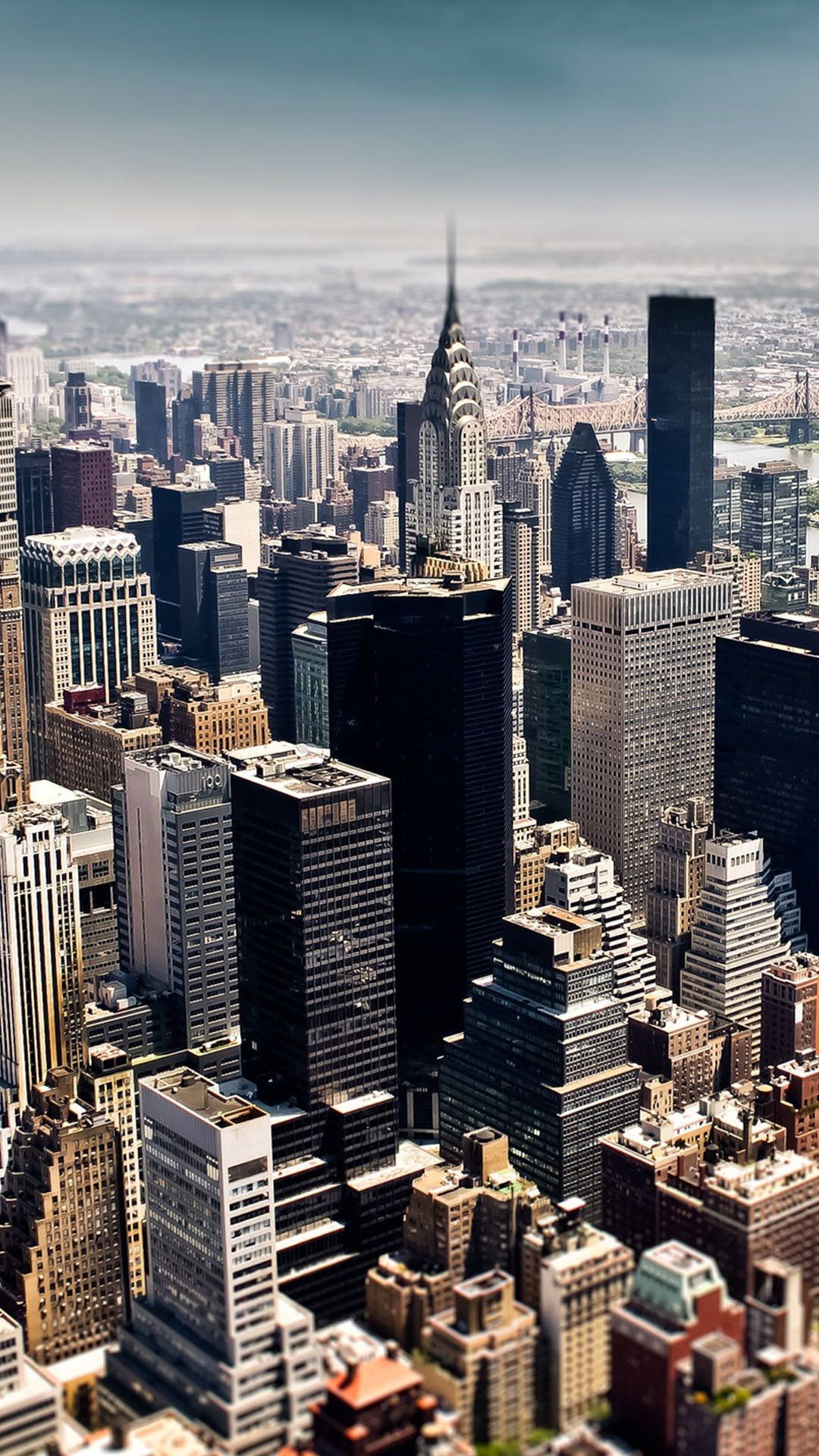 A View Of The City From A High Building Wallpaper