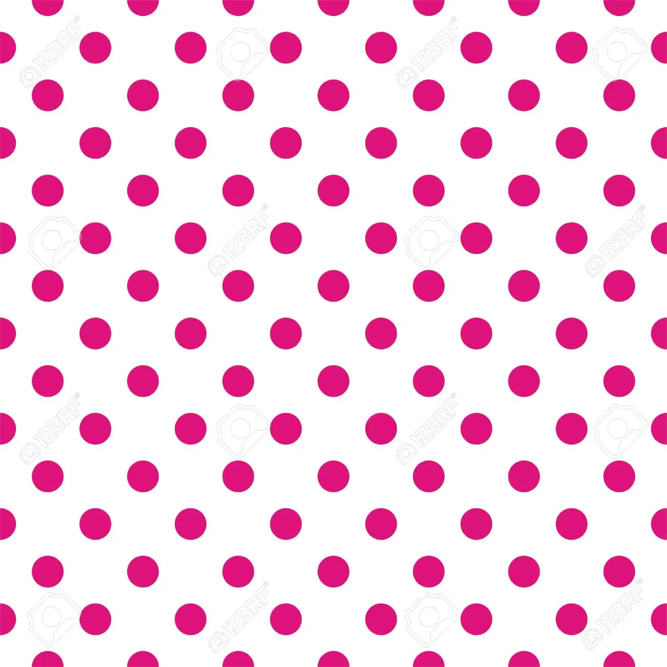 A Vivid And Cheerful Pattern Of Pink And White Polka Dots Wallpaper