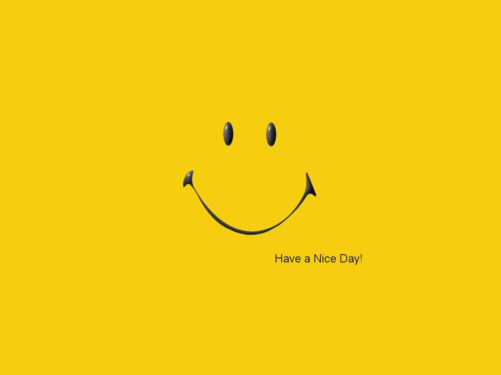 A Yellow Background With A Smiley Face On It Wallpaper