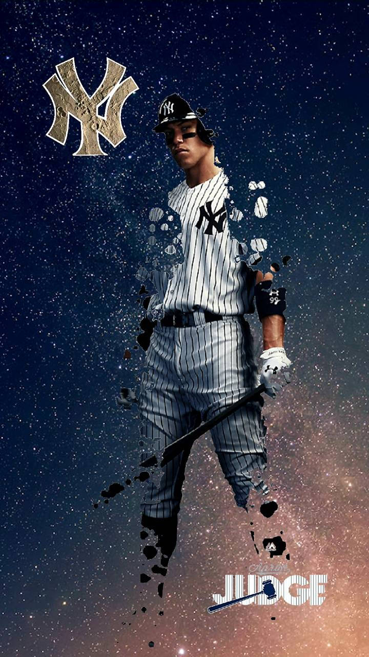 Aaron Judge Galaxy Background Wallpaper