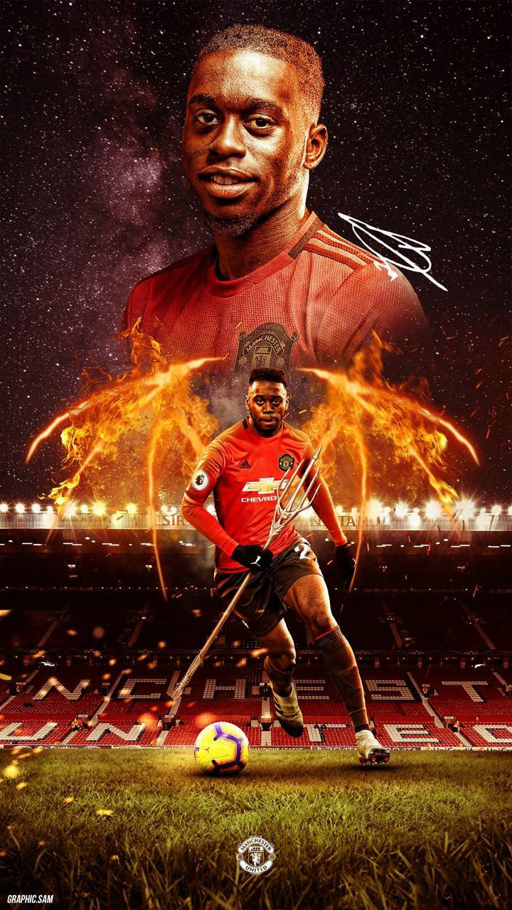 Aaron Wan-bissaka Fiery Batwings Wallpaper