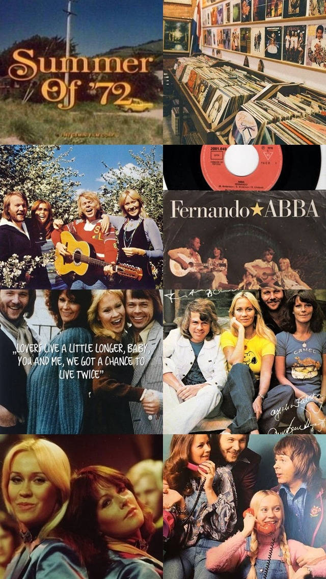 Abba 70s Collage Wallpaper