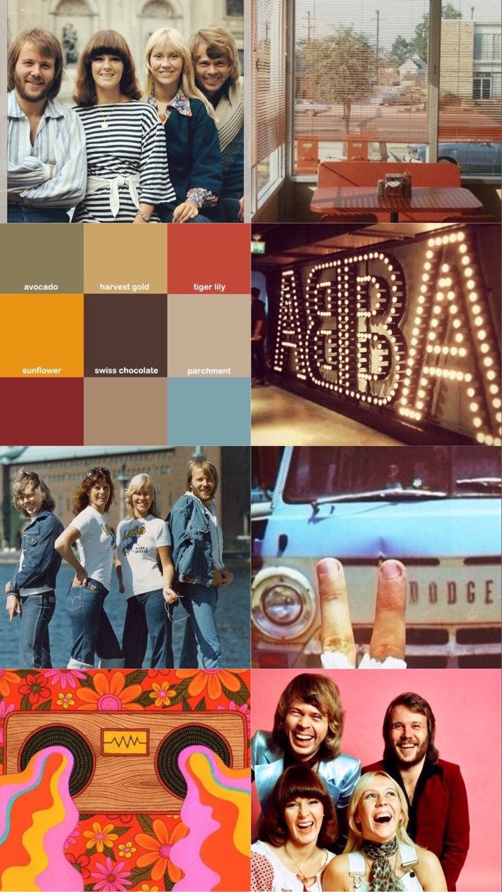 Abba Aesthetic Collage Wallpaper