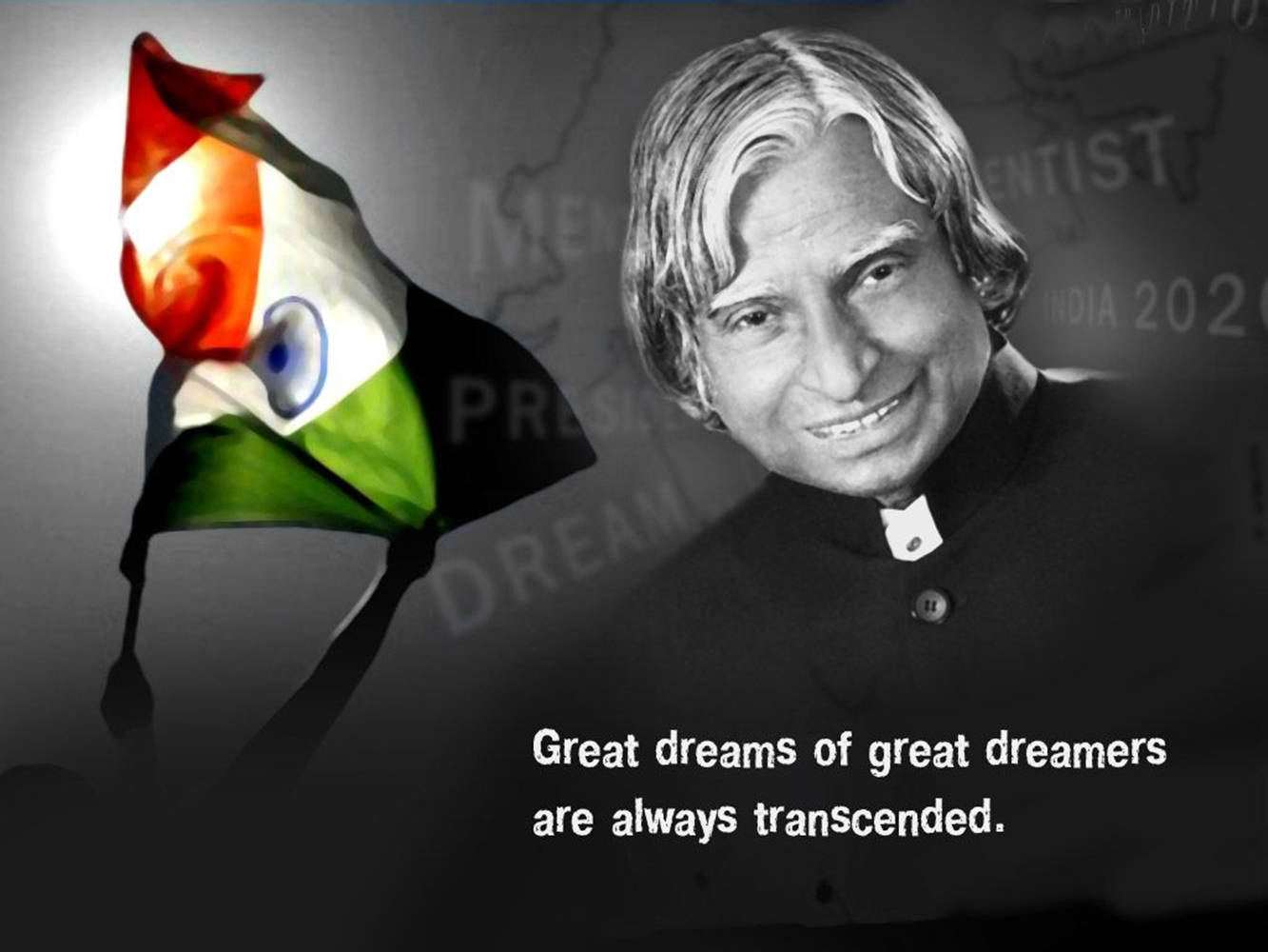 Abdul Kalam Hd Great Dreamers Quote Wallpaper