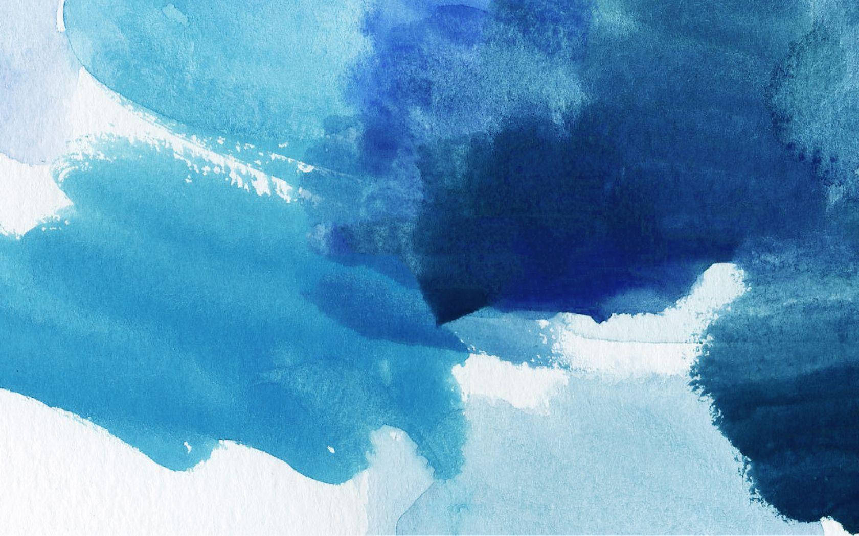 Abstract Blue Watercolor Macbook Pro Aesthetic Wallpaper
