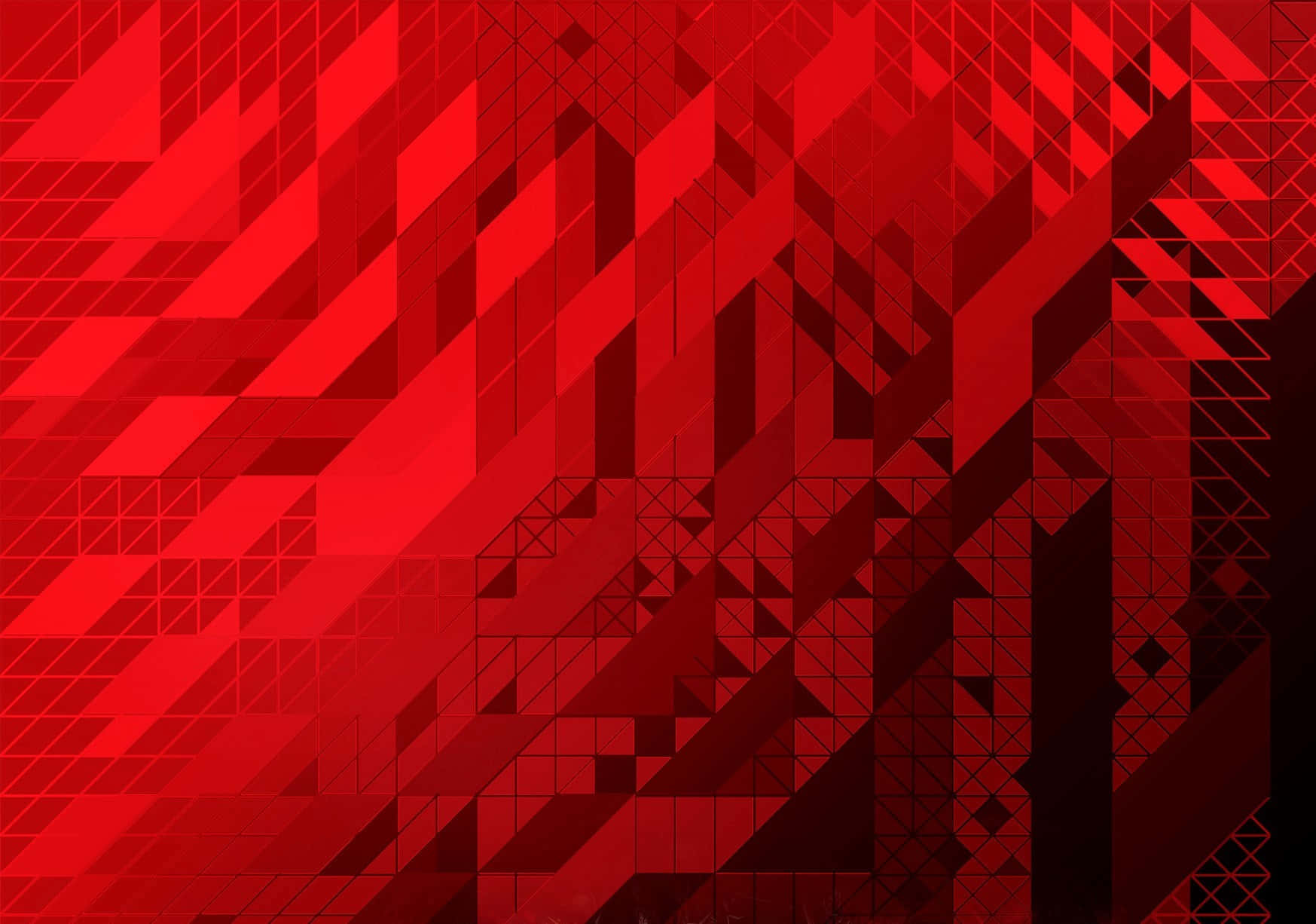 Abstract Red Geometric Pattern Wallpaper