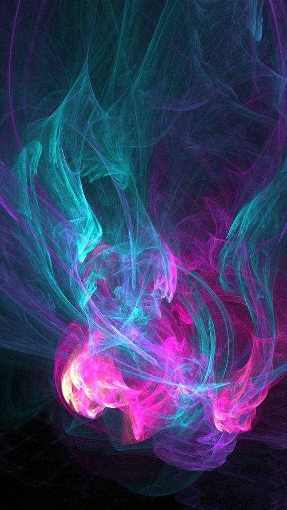 Abstract Smoke Teal And Pink Iphone Wallpaper