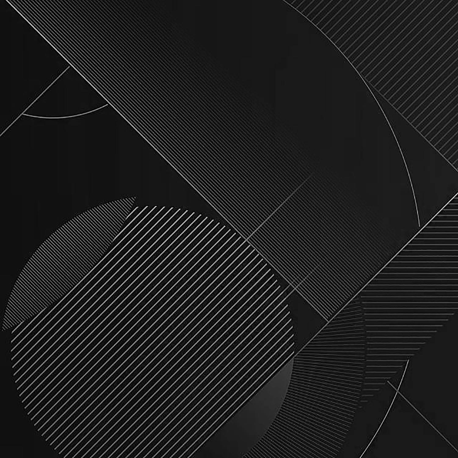 Abstract Striped Line Art Black Pattern Wallpaper