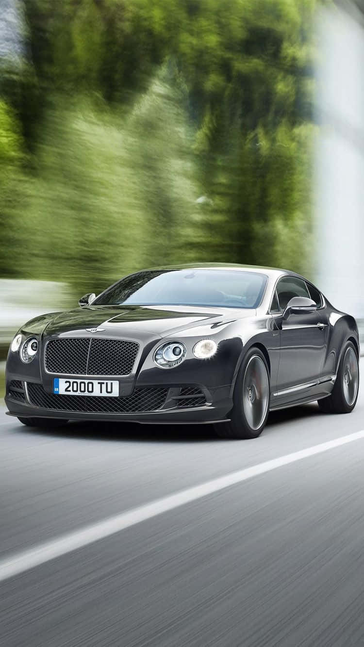 Accelerating Black Bentley Iphone Wallpaper