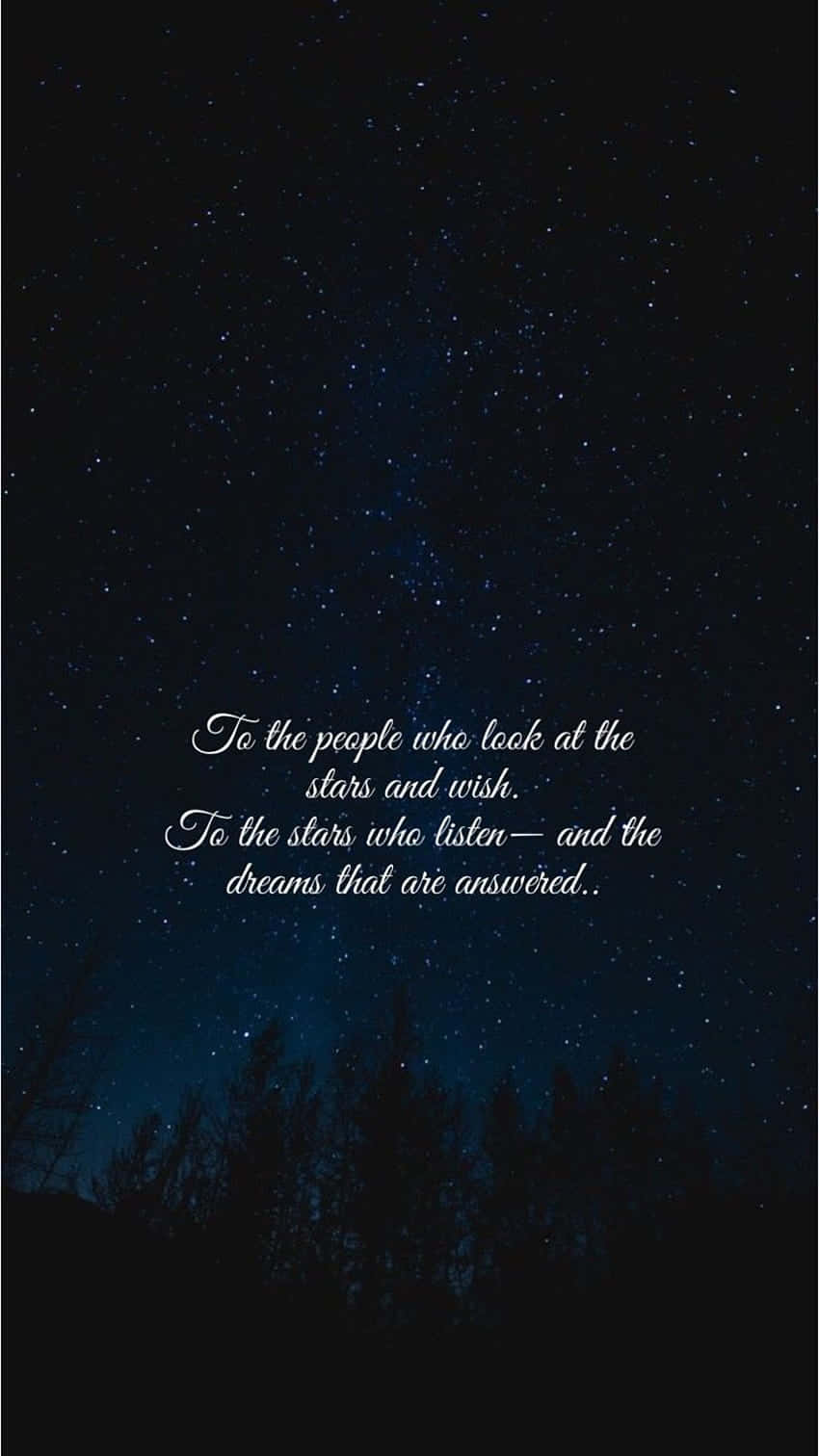 Acotar Quote Stars Dark Blue Wallpaper