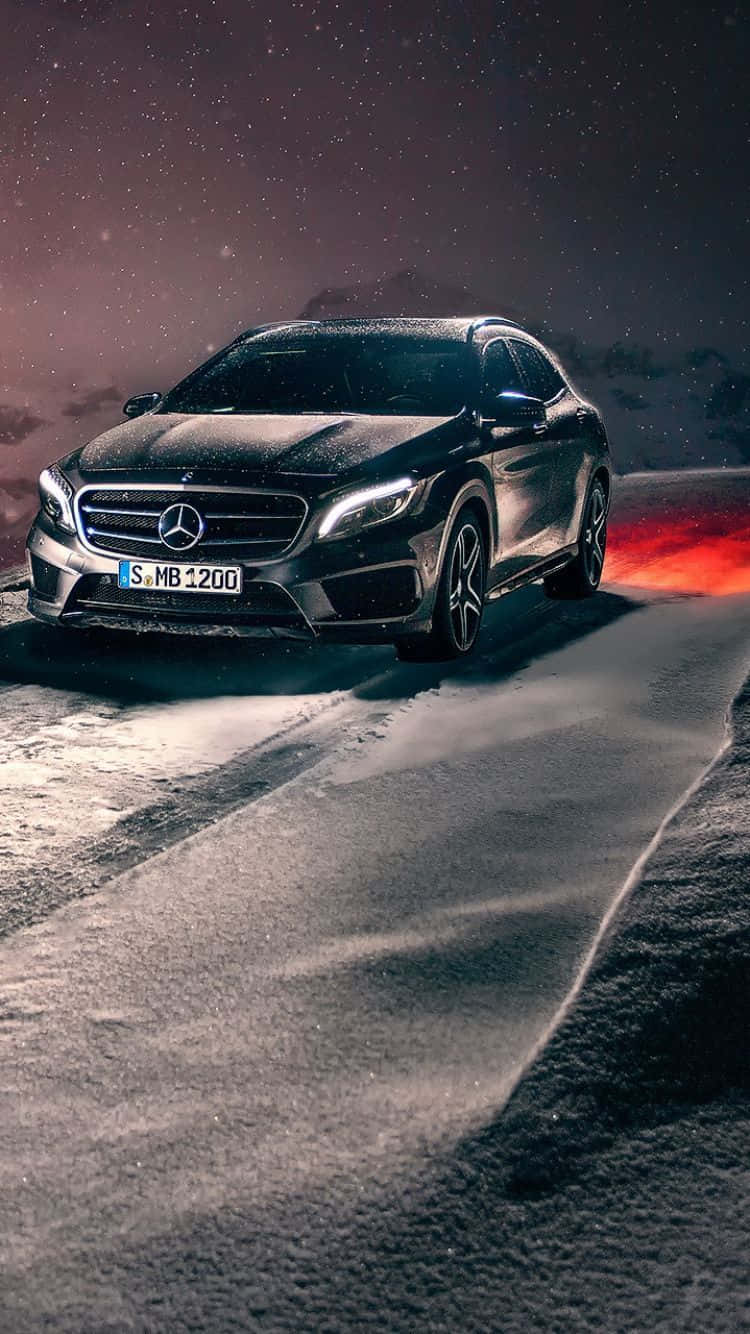 Action Shot Mercedes Classic Iphone Wallpaper
